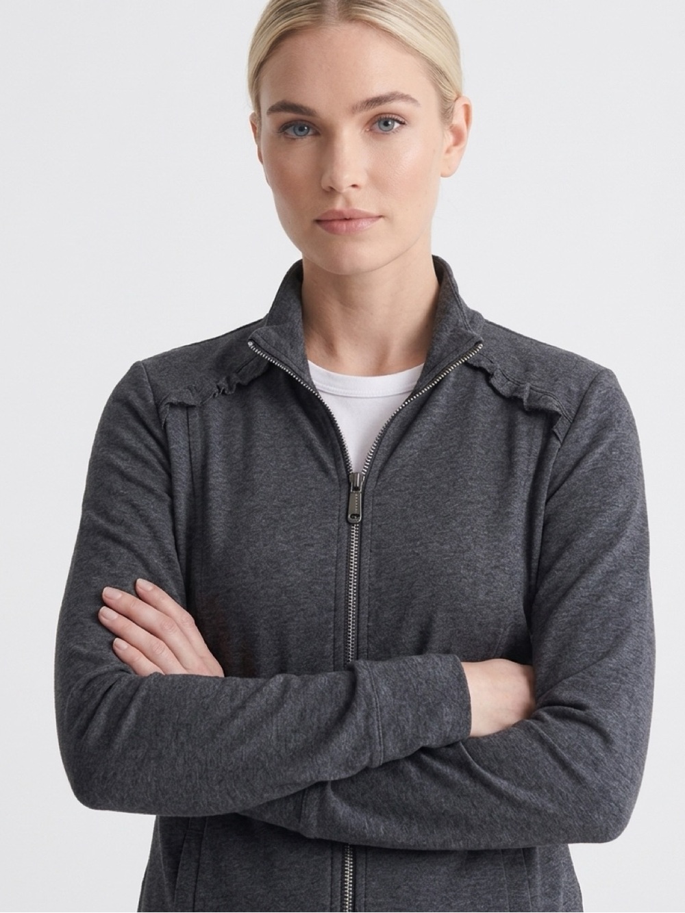 Chico Weekends gray zip jacket - Picture 4 of 11